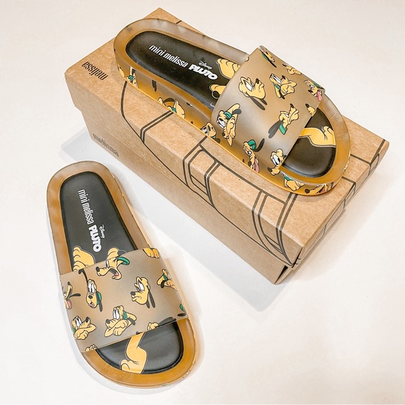 Mini Melissa Other - NWT MINI MELISSA Mickey + Friends Pluto Slide Sandal, Size 2